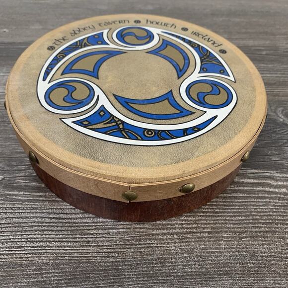 Waltons 8" Gaelic Celtic Bodhran The Abbey Tavern Ireland Irish - Picture 3 of 8